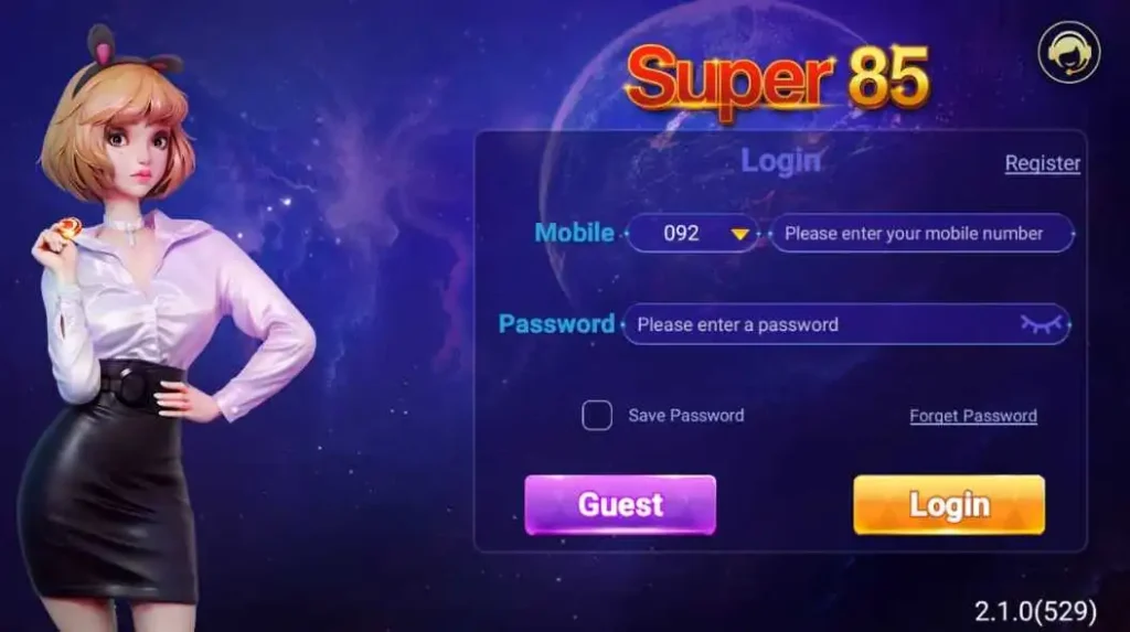 super 85 game online earning